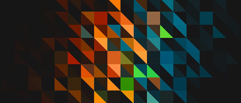 Triangle Colorful Pattern, HD wallpaper