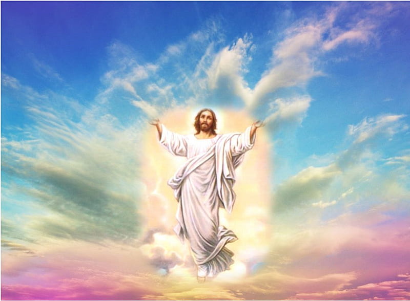 The ascension of Jesus, christ, jesus, ascension, alive, heaven, god, HD wallpaper