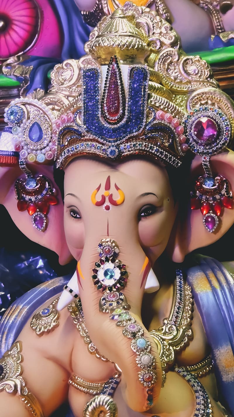 Cute Ganesha, Daimond Wala Mukut, HD phone wallpaper | Peakpx