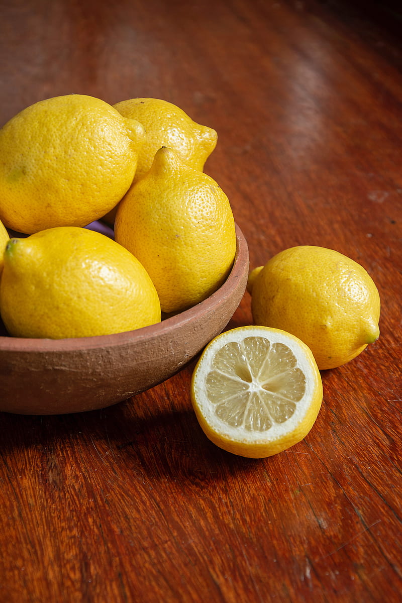 lemons, citrus, fruit, bowl, yellow, HD phone wallpaper