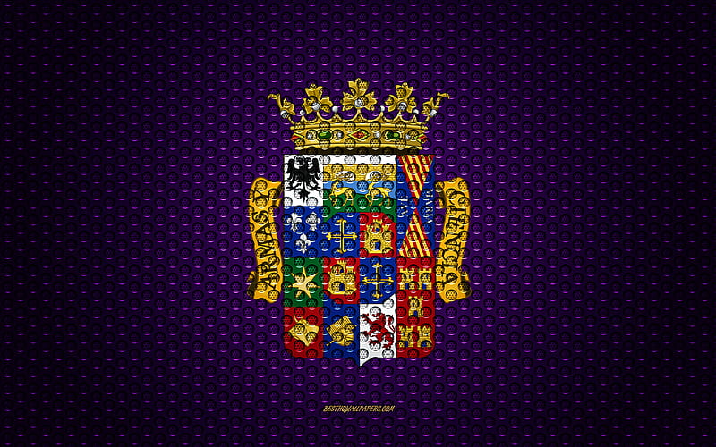 Flag of Palencia creative art, metal mesh texture, Palencia flag, national symbol, provinces of Spain, Palencia, Spain, Europe, HD wallpaper