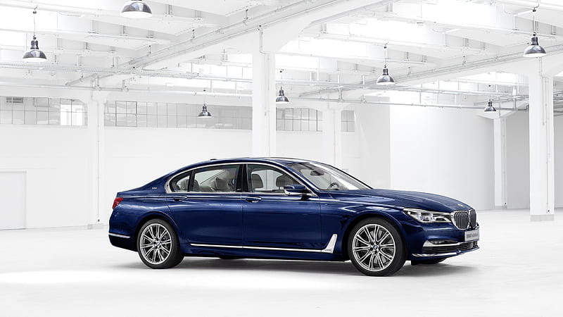 sedan, m760li, 2017, xdrive, v12, excellence, individual, bmw, 7 series, blue, HD wallpaper