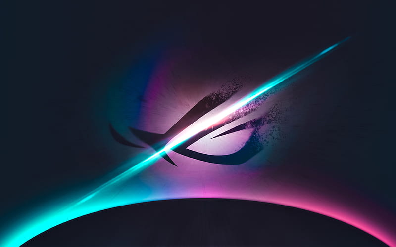 Republic of Gamers, art, Asus, logo, abstract background, HD wallpaper