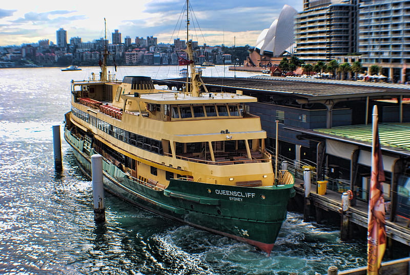 Manly Ferry, Sydney Harbour, manly, ferry, australia, harbours, sydney, circular quay, HD wallpaper