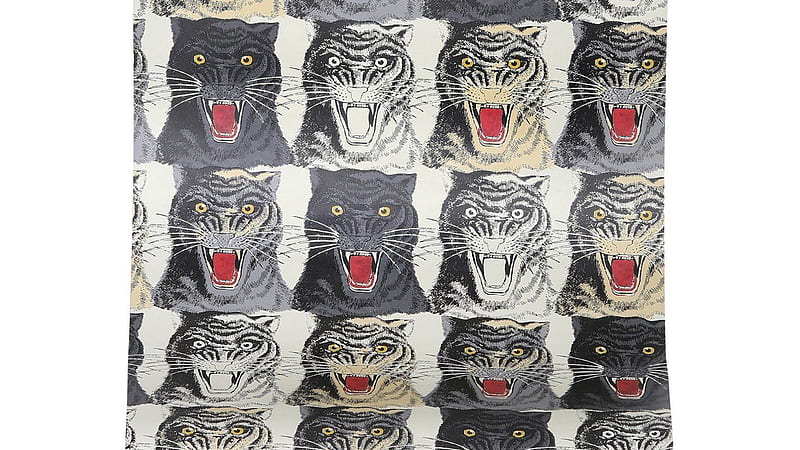 Gucci Grotesque lionprint wallpaper 70cmx82mt  ShopStyle Pillows  Decor