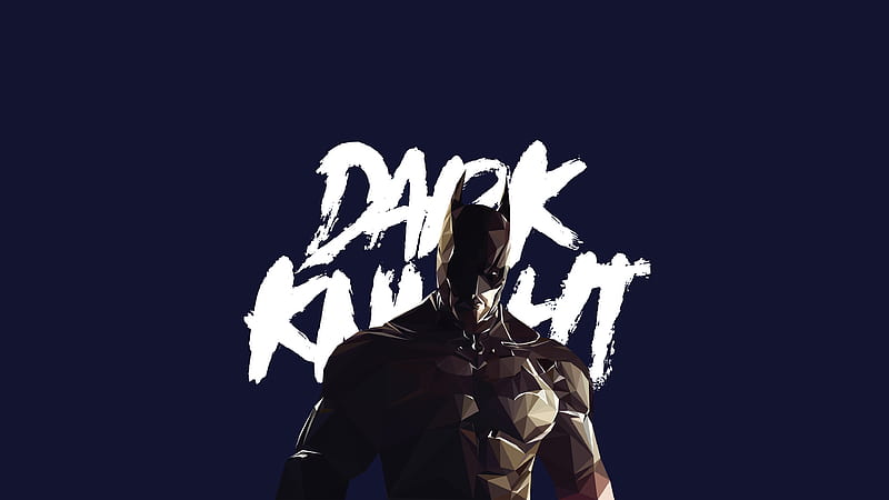 Dark Knight Low Poly, batman, artwork, artist, digital-art, superheroes, behance, HD wallpaper