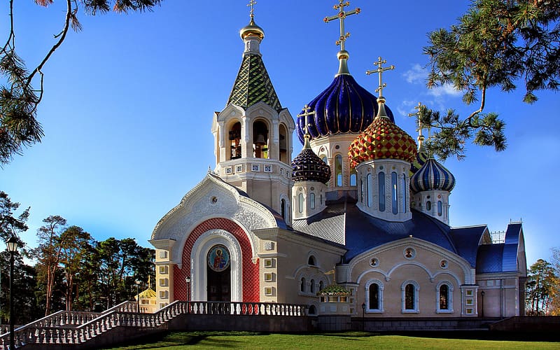 Architecture, Colorful, Russia, Church, Dome, Churches, Religious, HD wallpaper