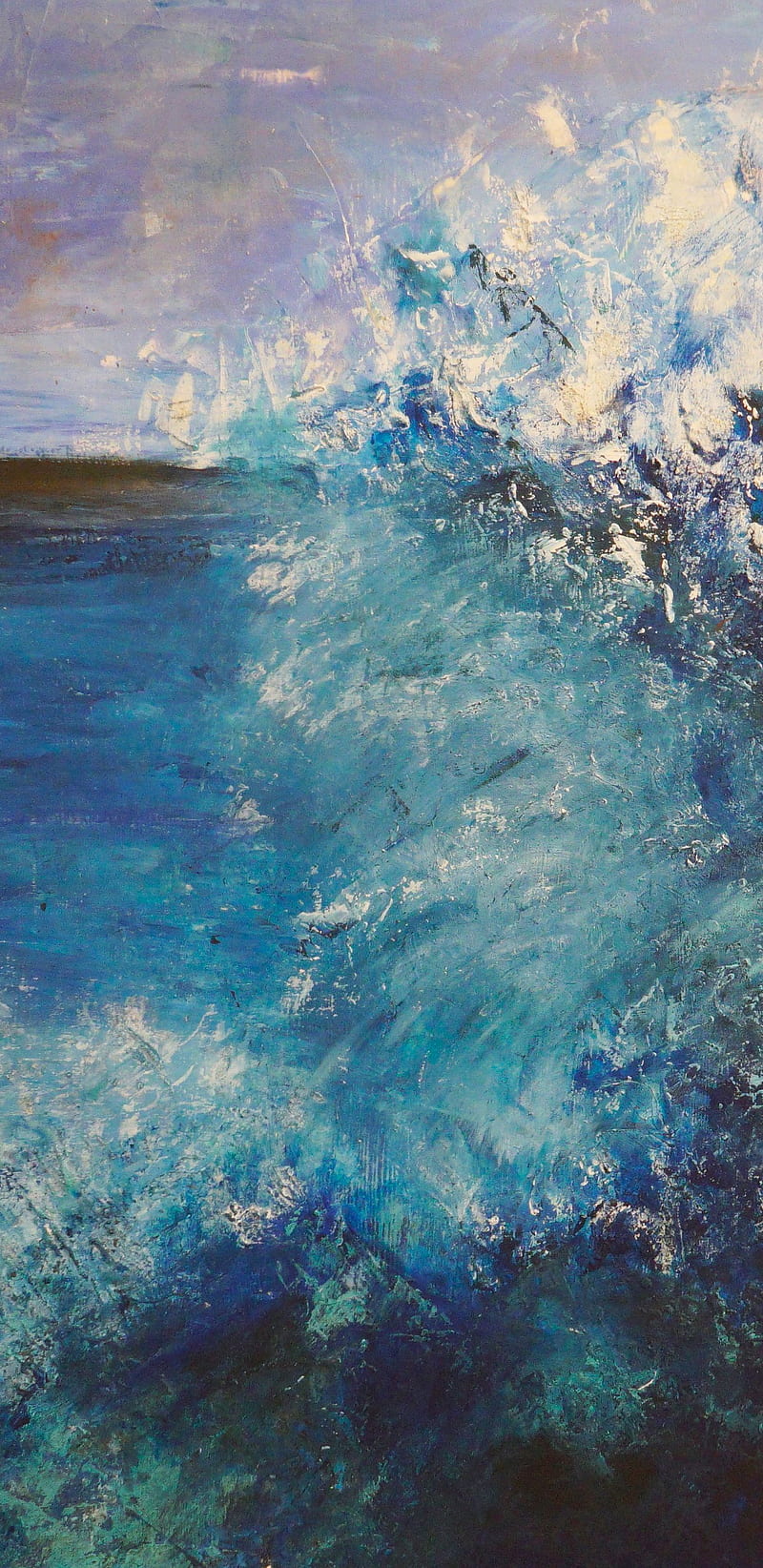Wave Abstract, blue, fantasy, ocean, paint, painting, sea, splash, water, HD phone wallpaper