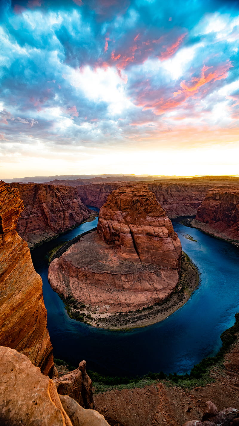 Grand Canyon Horseshoe river in Arizona, HD phone wallpaper