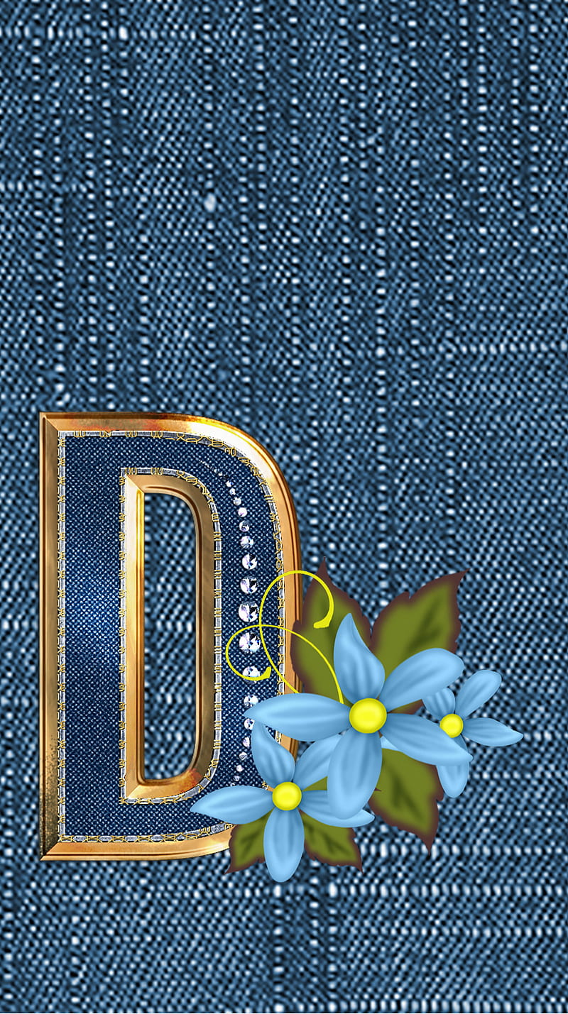 Letter D, alphabet, jeans, logo, HD phone wallpaper