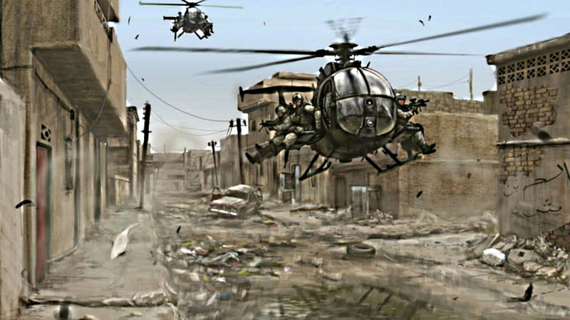 battle helicopters, dusty, Afghanistan, deserts, Irac, HD wallpaper