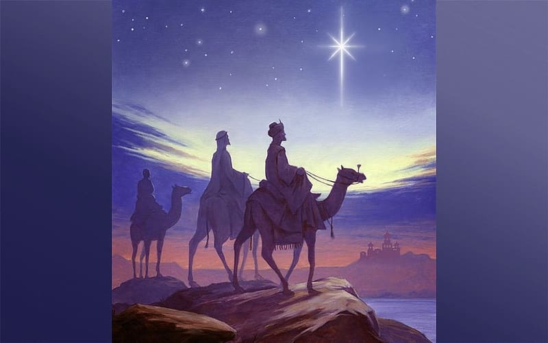 Star of Bethlehem, camels, star, gospel, wise men, HD wallpaper