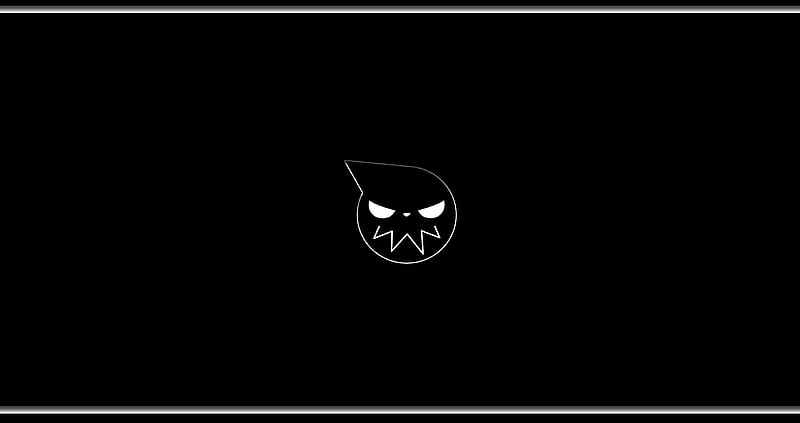 Amoled Soul Eater, amoled anime, anime, anime simbol, cartoon, soul eater, white, HD wallpaper