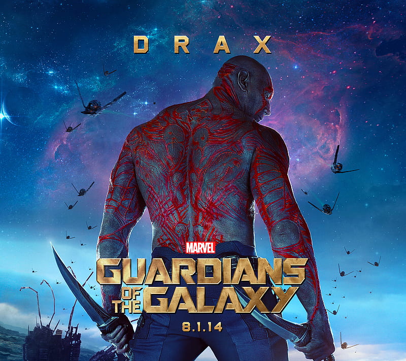 Drax, galaxy, gotg, guardians, marvel, movie, HD wallpaper