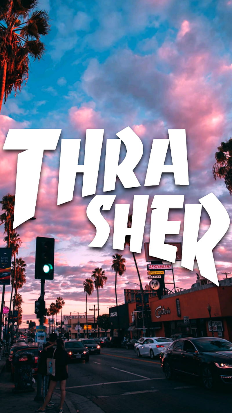Thrasher LA, hope, la, los angeles, moda, skate, street, thrasher, trasher, usa, HD phone wallpaper