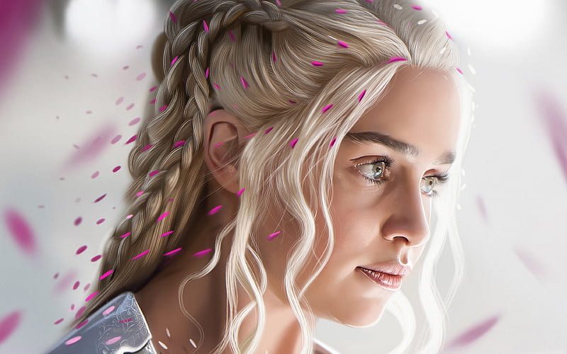 Daenerys Targaryen, Game of Thrones, Emilia Clarke art, HD wallpaper