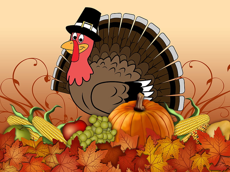 Happy Thanksgiving holiday, turkey, HD wallpaper