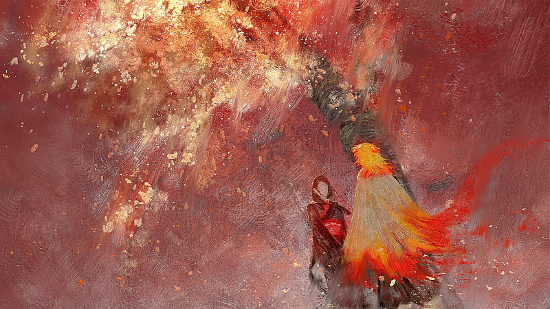 Demon Slayer Kyojuro Rengoku With Red Background Anime, HD wallpaper