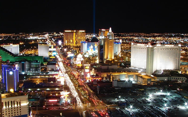 HD wallpaper: Las Vegas, city, night, USA, city lights