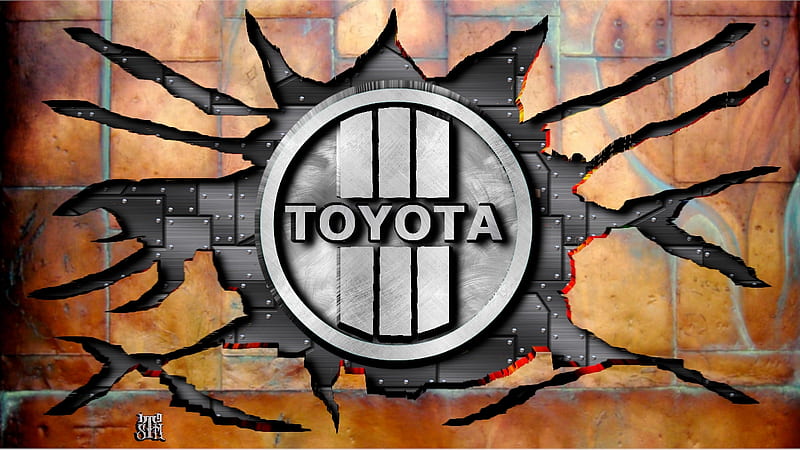 1970 Toyota cracked steel logo, Toyota Logo, Toyota , Toyota motors, Toyota Background, Toyota, Toyota emblem, HD wallpaper