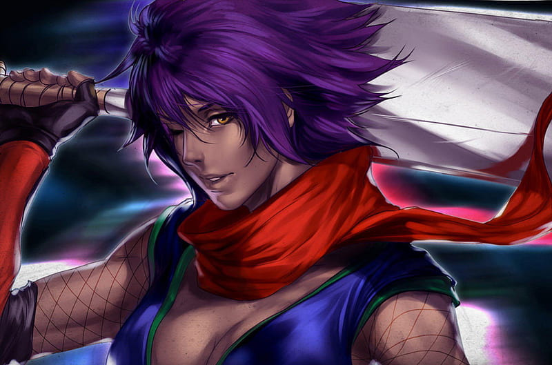 Kunoichi of the Night, games, female, purple hair, video games, yellow  eyes, HD wallpaper | Peakpx