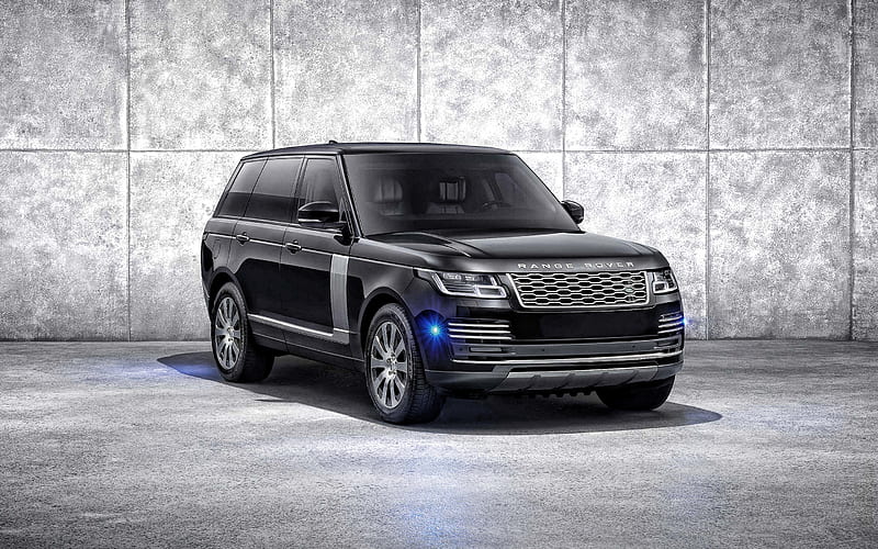 2020, Land Rover, Range Rover Sentinel, Luxury SUV, front view, exterior, black SUV, british cars, new black Range Rover, HD wallpaper