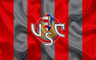 US Palermo logo, creative art, pink black checkered flag, Italian