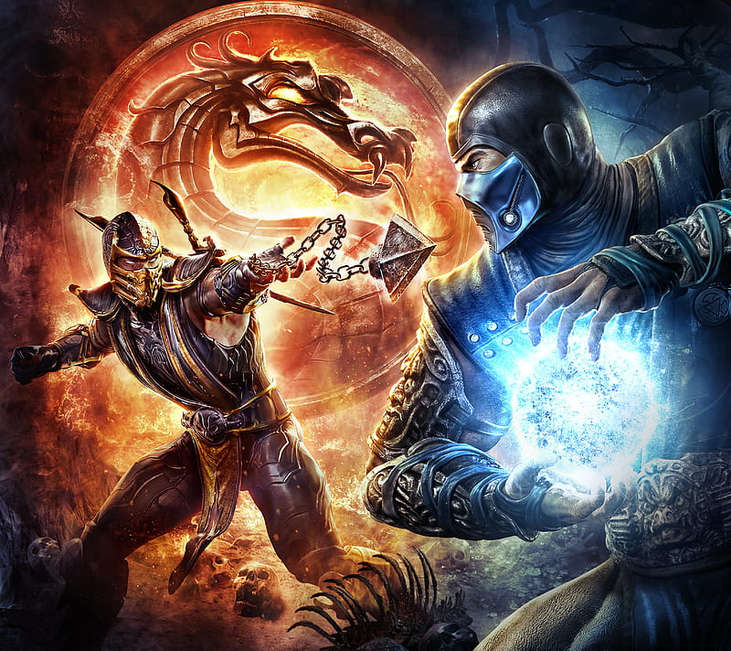 Mortal Kombat, fighting, gaming, scorpion, sub-zero, HD wallpaper