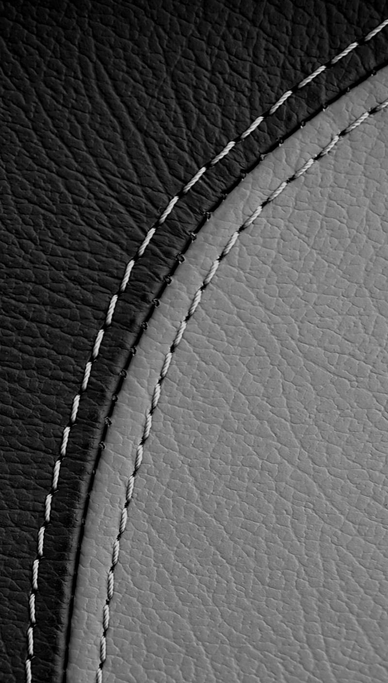 Leather, abstract background, stitching leather, HD phone wallpaper