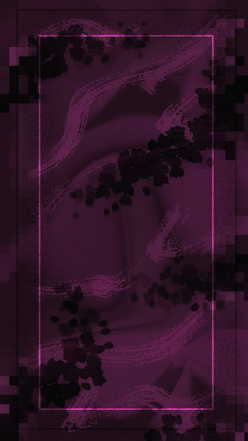 Calm, Frame, Neon, Pink, Purple, HD phone wallpaper