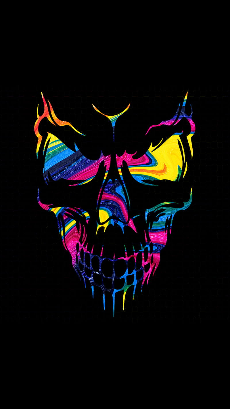 Skull Pride, black, colorful, quotes, HD phone wallpaper | Peakpx