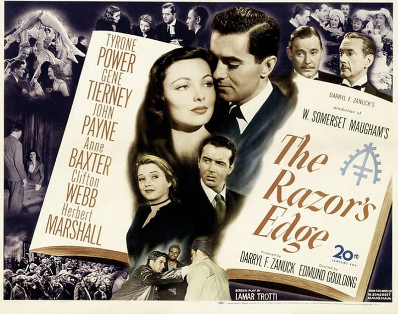 Classic Movies - The Razor's Edge (1946), Classic Movies, Anne Baxter, The Razors Edge, Clifton Webb, Gene Tierney, Tyrone Power, John Payne, Herbert Marshal, HD wallpaper