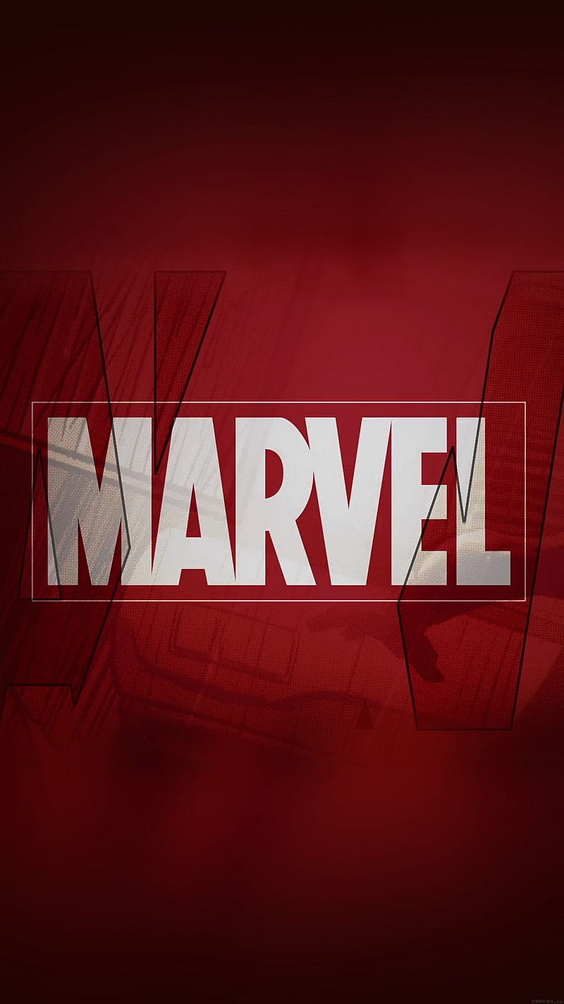 Marvel logo, avenger, avengers, end game, infinity war, marvel studios, red, xmen, HD phone wallpaper