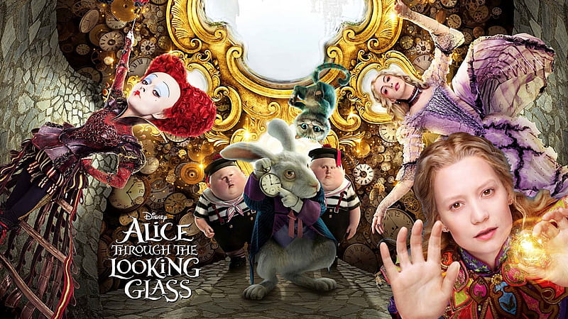 Alice Through the Looking Glass (2016), alice through the looking glass, poster, fantasy, movie, disney, HD wallpaper