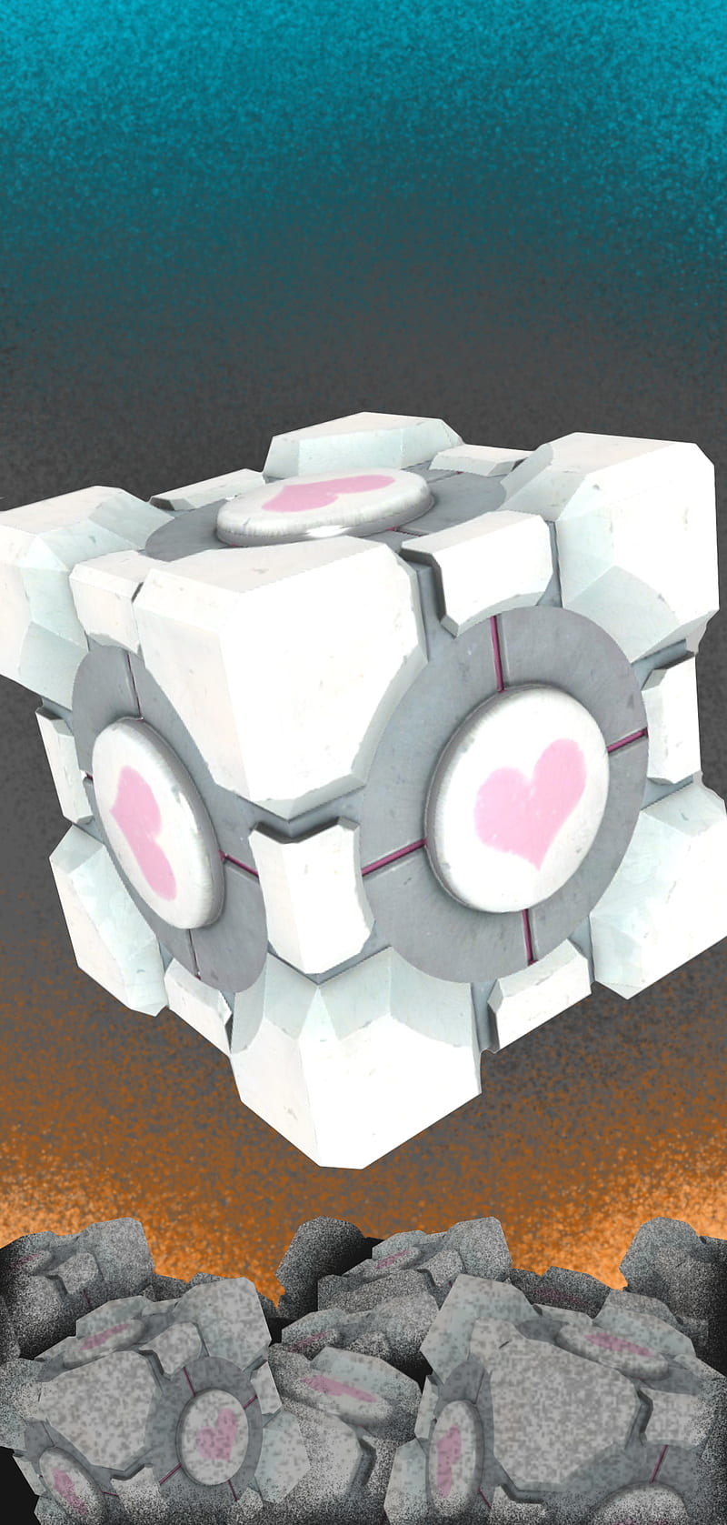 portal companion cube wallpaper