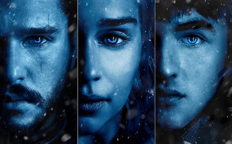 Daenerys Jon Snow Bran Stark Posters Game Of Thrones Season 7, game-of-thrones-season-7, game-of-thrones, tv-shows, daenerys-targaryen, jon-snow, bran-stark, HD wallpaper