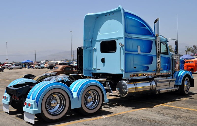 Lowriding Transport, truck, pete, big rig, semi, HD wallpaper