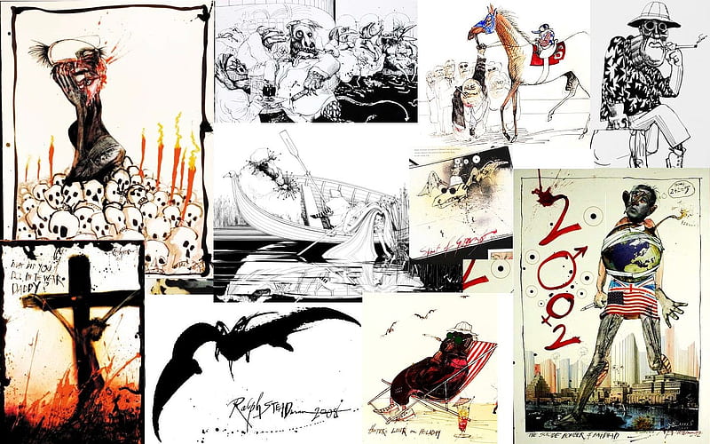 Steadman Collage 2, gonzo, art, ralph steadman, hunter s thompson, fear and  loathing, HD wallpaper | Peakpx