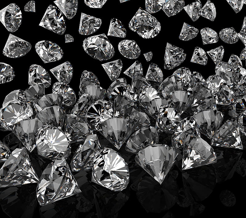 DIAMONDS, black, crystal, glas, jewellery, shine, HD wallpaper | Peakpx