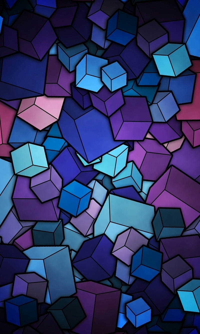 Blue cube abstract, abstract, blue, cube, HD phone wallpaper | Peakpx