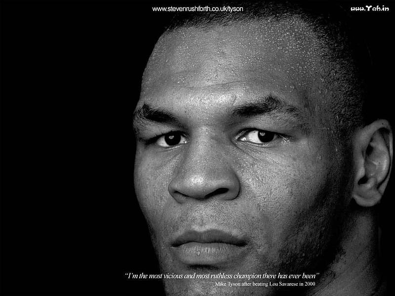 MIKE TYSON !!! sport, black and white, boxing, mike tyson, HD wallpaper
