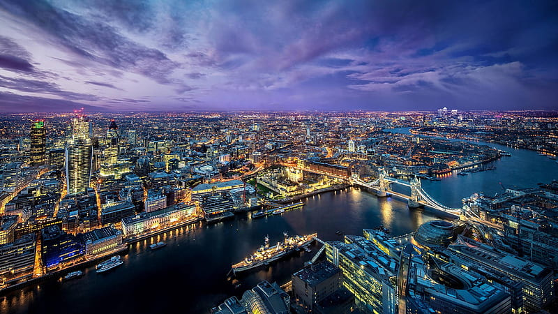 London Night Lights, london, world, lights, graphy, HD wallpaper