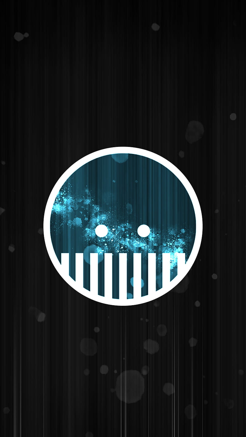 Silly Skull, black, blue, bone, circle, dark, death, eyes, grunge, oled, HD phone wallpaper