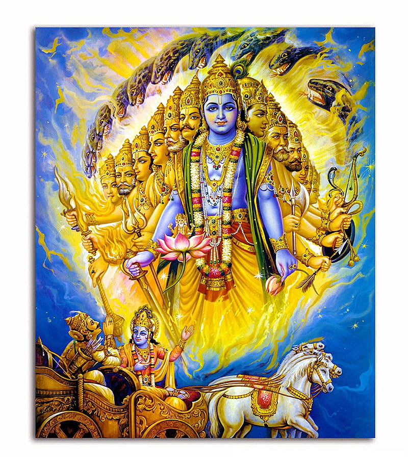 Vishwaroopa, geeta, lordsrikrishna, mahabharat, HD phone wallpaper | Peakpx
