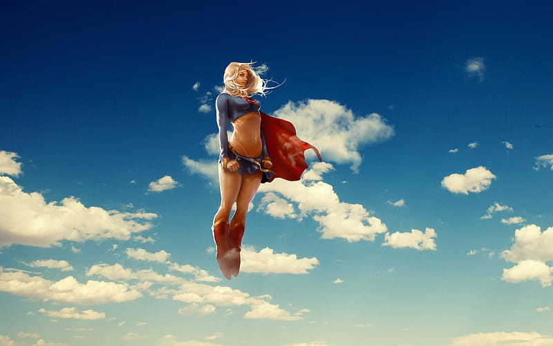 Supergirl-3D Creative Design, HD wallpaper