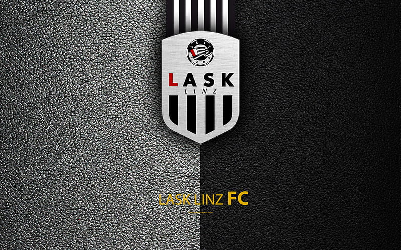 LASK Linz FC leather texture, logo, Austrian football club, Austrian Bundesliga, Linz, Austria, football, HD wallpaper