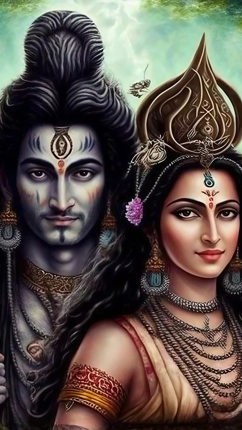 Shankar Ji Parvati Ka, Lord Mahadev, god, maa parvati, HD phone wallpaper