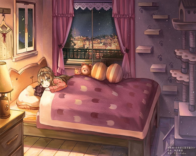 HD wallpaper anime boy elsword lying down cute room desserts teddy  bear  Wallpaper Flare