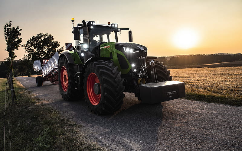Fendt 900 Vario, reversible plow, modern tractor, new 900 Vario, agricultural machinery, Fendt, HD wallpaper