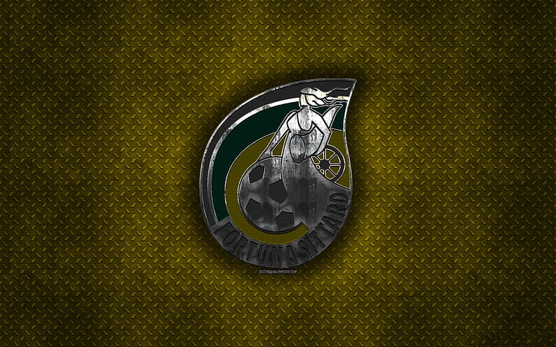 Fortuna Sittard, Dutch football club, yellow metal texture, metal logo, emblem, Sittard, Netherlands, Eredivisie, Premier Division, creative art, football, Sittard FC, HD wallpaper